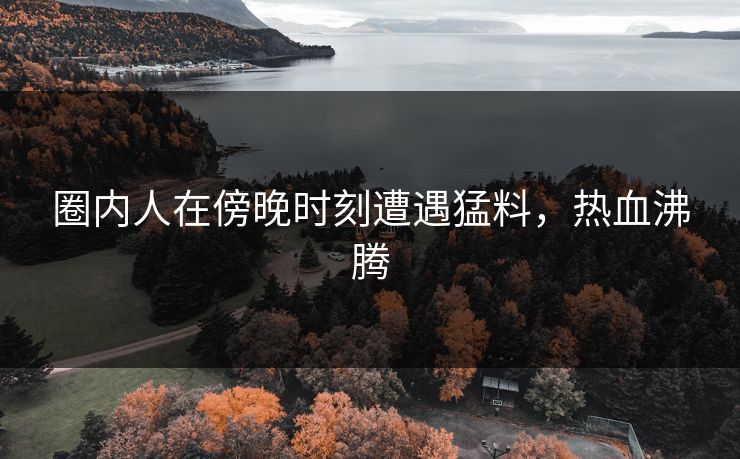 圈内人在傍晚时刻遭遇猛料，热血沸腾