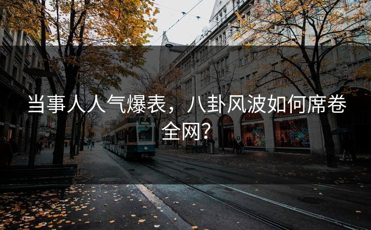 当事人人气爆表，八卦风波如何席卷全网？