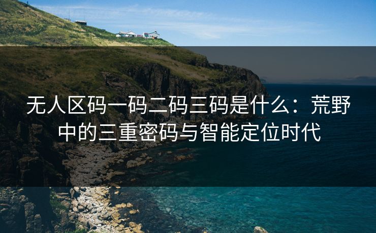 无人区码一码二码三码是什么：荒野中的三重密码与智能定位时代