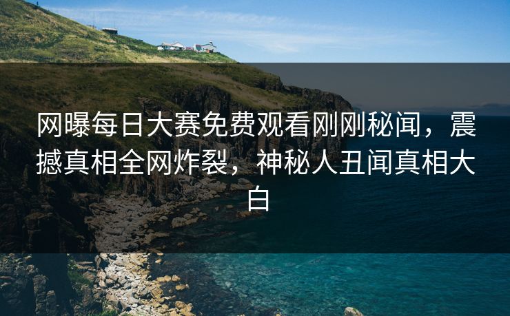 网曝每日大赛免费观看刚刚秘闻，震撼真相全网炸裂，神秘人丑闻真相大白